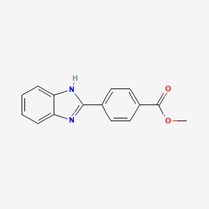 molecular formula C15H12N2O2 B1299582 Methyl 4-(1H-benzo[d]imidazol-2-yl)benzoate CAS No. 100880-52-2
