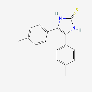 molecular formula C17H16N2S B1299585 4,5-Di-p-tolyl-1,3-dihydro-imidazole-2-thione CAS No. 73181-95-0