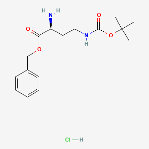 molecular formula C16H25ClN2O4 B12995872 H-Dab(Boc)-OBzl.HCl 
