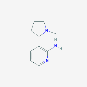 molecular formula C10H15N3 B129959 3-(1-Methylpyrrolidin-2-yl)pyridin-2-amine CAS No. 32726-84-4