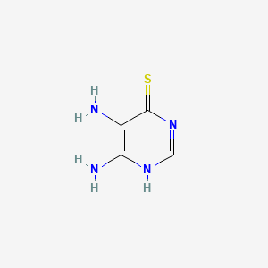 molecular formula C4H6N4S B1299611 5,6-二氨基嘧啶-4-硫醇 CAS No. 2846-89-1