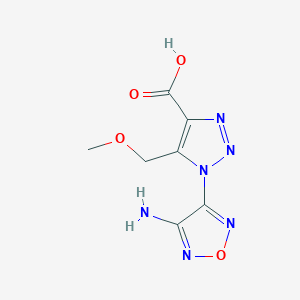 molecular formula C7H8N6O4 B1299612 1-(4-amino-1,2,5-oxadiazol-3-yl)-5-(methoxymethyl)-1H-1,2,3-triazole-4-carboxylic acid CAS No. 312496-15-4