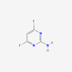 molecular formula C4H3F2N3 B1299613 2-Amino-4,6-difluoropyrimidine CAS No. 675-11-6