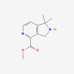 molecular formula C11H14N2O2 B12996138 Methyl 1,1-dimethyl-2,3-dihydro-1H-pyrrolo[3,4-c]pyridine-4-carboxylate 