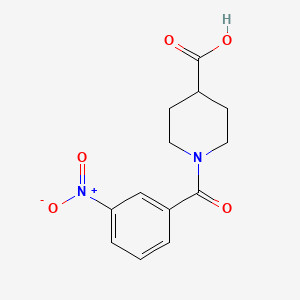 molecular formula C13H14N2O5 B1299624 1-(3-硝基苯甲酰)哌啶-4-羧酸 CAS No. 352673-01-9