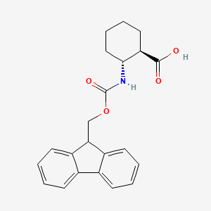 molecular formula C22H23NO4 B1299631 (1R,2R)-2-((((9H-Fluoren-9-yl)methoxy)carbonyl)amino)cyclohexanecarboxylic acid CAS No. 389057-34-5