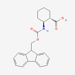 molecular formula C22H23NO4 B1299632 (1S,2S)-2-((((9H-Fluoren-9-yl)methoxy)carbonyl)amino)cyclohexanecarboxylic acid CAS No. 312965-07-4