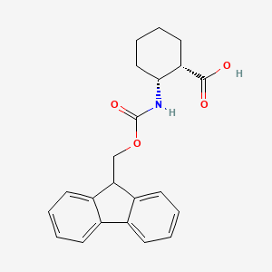 molecular formula C22H23NO4 B1299633 (1S,2R)-2-((((9H-Fluoren-9-yl)methoxy)carbonyl)amino)cyclohexanecarboxylic acid CAS No. 430460-38-1