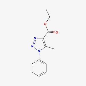 molecular formula C12H13N3O2 B1299634 ethyl 5-methyl-1-phenyl-1H-1,2,3-triazole-4-carboxylate CAS No. 27049-64-5