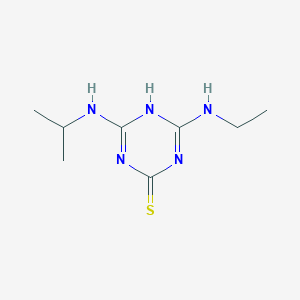 molecular formula C8H15N5S B1299640 4-(Ethylamino)-6-(isopropylamino)-1,3,5-triazine-2-thiol CAS No. 5498-17-9
