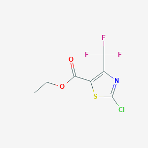 molecular formula C7H5ClF3NO2S B1299643 Ethyl 2-chloro-4-(trifluoromethyl)-1,3-thiazole-5-carboxylate CAS No. 72850-52-3