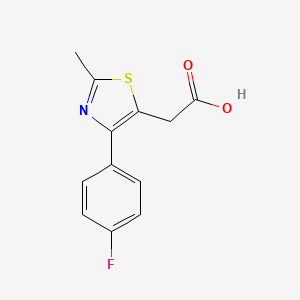 molecular formula C12H10FNO2S B1299648 2-(4-(4-Fluorophenyl)-2-methylthiazol-5-yl)acetic acid CAS No. 568543-71-5