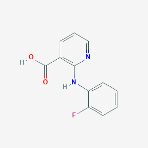molecular formula C12H9FN2O2 B1299657 2-[(2-氟苯基)氨基]烟酸 CAS No. 57978-54-8
