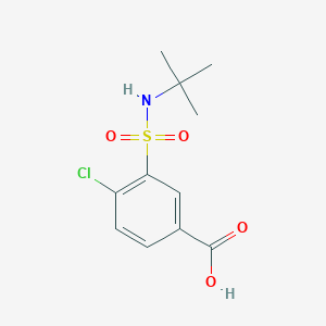 molecular formula C11H14ClNO4S B1299660 3-(Tert-butylsulfamoyl)-4-chlorobenzoic acid CAS No. 59815-50-8