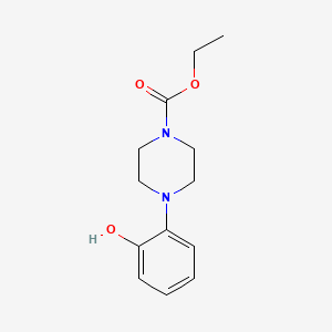 molecular formula C13H18N2O3 B1299671 1-(2-Hydroxyphenyl)-4-ethoxycarbonyl-piperazine CAS No. 67915-00-8