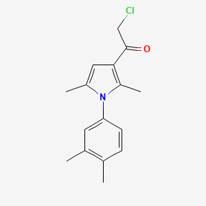 molecular formula C16H18ClNO B1299678 2-chloro-1-[1-(3,4-dimethylphenyl)-2,5-dimethyl-1H-pyrrol-3-yl]ethanone CAS No. 568559-39-7