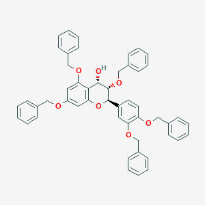 molecular formula C50H44O7 B129968 (2R,3S,4S)-2-[3,4-Bis(phenylmethoxy)phenyl]-3,4-dihydro-3,5,7-tris(phenylmethoxy)-2H-1-benzopyran-4- CAS No. 574749-29-4