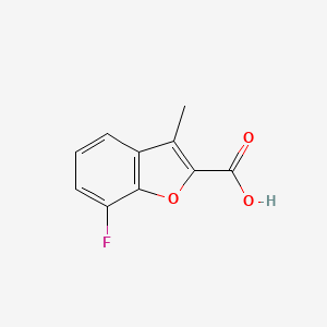 molecular formula C10H7FO3 B1299693 7-Fluoro-3-methyl-benzofuran-2-carboxylic acid CAS No. 852388-66-0