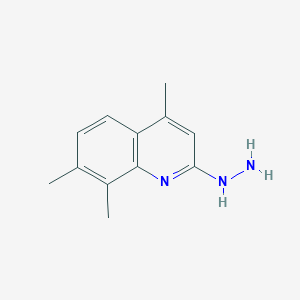 B1299696 2-Hydrazino-4,7,8-trimethylquinoline CAS No. 793727-49-8