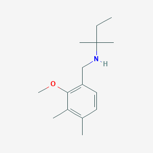 molecular formula C15H25NO B12997084 N-(2-Methoxy-3,4-dimethylbenzyl)-2-methylbutan-2-amine 