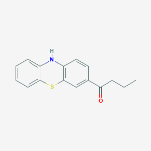 molecular formula C16H15NOS B12997194 1-(10H-Phenothiazin-3-yl)butan-1-one 