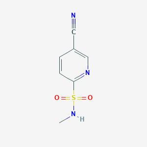 molecular formula C7H7N3O2S B12997378 5-cyano-N-methylpyridine-2-sulfonamide 