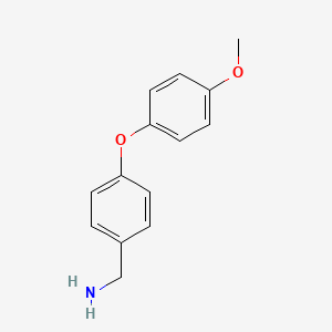 molecular formula C14H15NO2 B1299739 [4-(4-Methoxyphenoxy)phenyl]methanamine CAS No. 477868-65-8