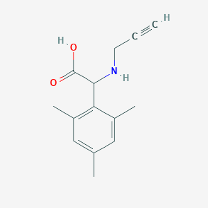 molecular formula C14H17NO2 B12997494 2-Mesityl-2-(prop-2-yn-1-ylamino)acetic acid 