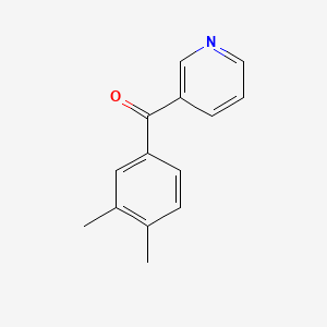 molecular formula C14H13NO B12997498 (3,4-Dimethylphenyl)(pyridin-3-yl)methanone 