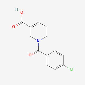 molecular formula C13H12ClNO3 B12997525 1-(4-Chlorobenzoyl)-1,2,5,6-tetrahydropyridine-3-carboxylic acid 
