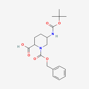 molecular formula C19H26N2O6 B12997539 cis-5-(Boc-amino)-1-cbz-piperidine-2-carboxylic acid 