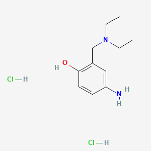 molecular formula C11H19ClN2O B1299764 4-Amino-2-[(diethylamino)methyl]phenol, chloride CAS No. 6297-14-9
