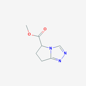 molecular formula C7H9N3O2 B12997675 Methyl 6,7-dihydro-5H-pyrrolo[2,1-c][1,2,4]triazole-5-carboxylate 