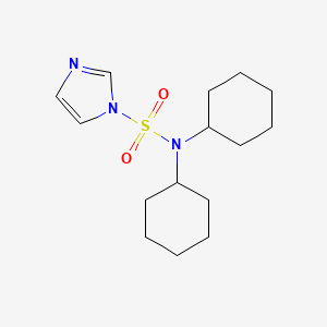 molecular formula C15H25N3O2S B12997797 1-(Dicyclohexylsulfamoyl)imidazole 