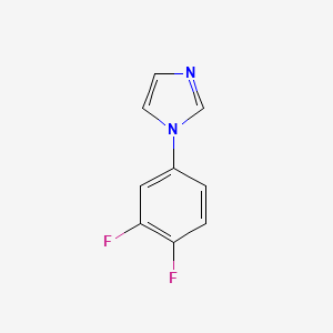 molecular formula C9H6F2N2 B12997872 1-(3,4-Difluorophenyl)-1H-imidazole 