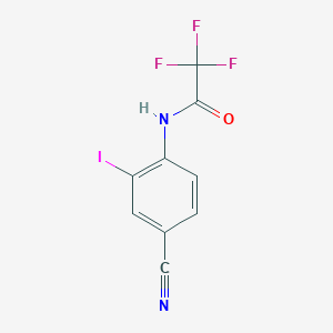 molecular formula C9H4F3IN2O B12997883 N-(4-cyano-2-iodophenyl)-2,2,2-trifluoroacetamide 