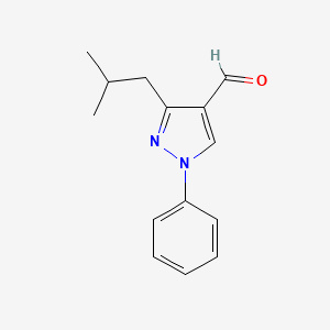 3-isobutyl-1-phenyl-1H-pyrazole-4-carbaldehyde