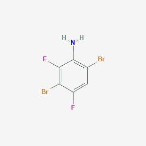 molecular formula C6H3Br2F2N B12998028 3,6-Dibromo-2,4-difluoroaniline 
