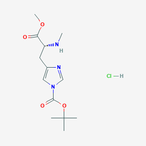 molecular formula C13H22ClN3O4 B12998084 H-N-Me-D-His(Boc)-OMe.HCl 