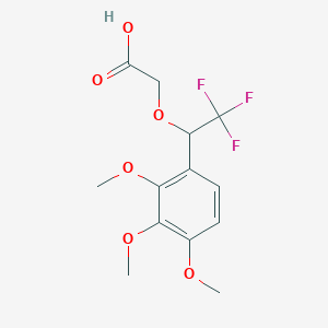 molecular formula C13H15F3O6 B12998103 2-(2,2,2-Trifluoro-1-(2,3,4-trimethoxyphenyl)ethoxy)acetic acid 