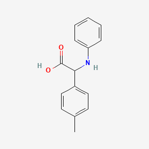 molecular formula C15H15NO2 B12998114 Phenylamino-p-tolyl-acetic acid 