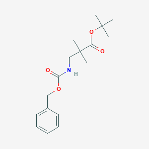molecular formula C17H25NO4 B12998153 tert-Butyl 3-(((benzyloxy)carbonyl)amino)-2,2-dimethylpropanoate 