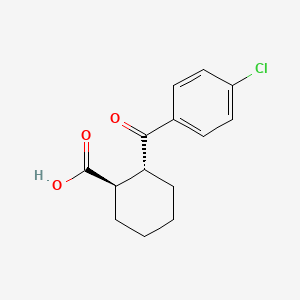trans-2-(4-Chlorobenzoyl)cyclohexane-1-carboxylic acid