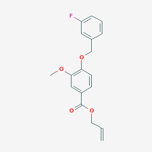 molecular formula C18H17FO4 B12998280 Allyl 4-((3-fluorobenzyl)oxy)-3-methoxybenzoate 