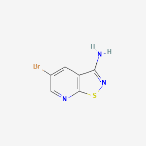 molecular formula C6H4BrN3S B12998316 5-Bromoisothiazolo[5,4-b]pyridin-3-amine 