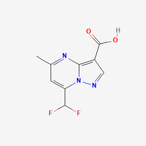 molecular formula C9H7F2N3O2 B1299840 7-(Difluoromethyl)-5-methylpyrazolo[1,5-a]pyrimidine-3-carboxylic acid CAS No. 438218-14-5