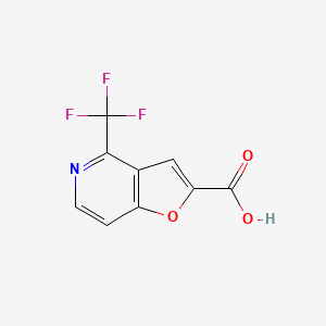 molecular formula C9H4F3NO3 B12998443 4-(Trifluoromethyl)furo[3,2-c]pyridine-2-carboxylic acid 
