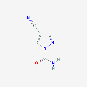 molecular formula C5H4N4O B129985 4-cyano-1H-pyrazole-1-carboxamide CAS No. 149139-46-8