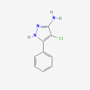 molecular formula C9H8ClN3 B1299852 4-chloro-5-phenyl-1H-pyrazol-3-amine CAS No. 50671-38-0