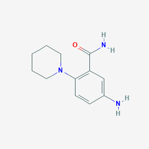 molecular formula C12H17N3O B1299855 5-Amino-2-piperidin-1-yl-benzamide CAS No. 50891-33-3